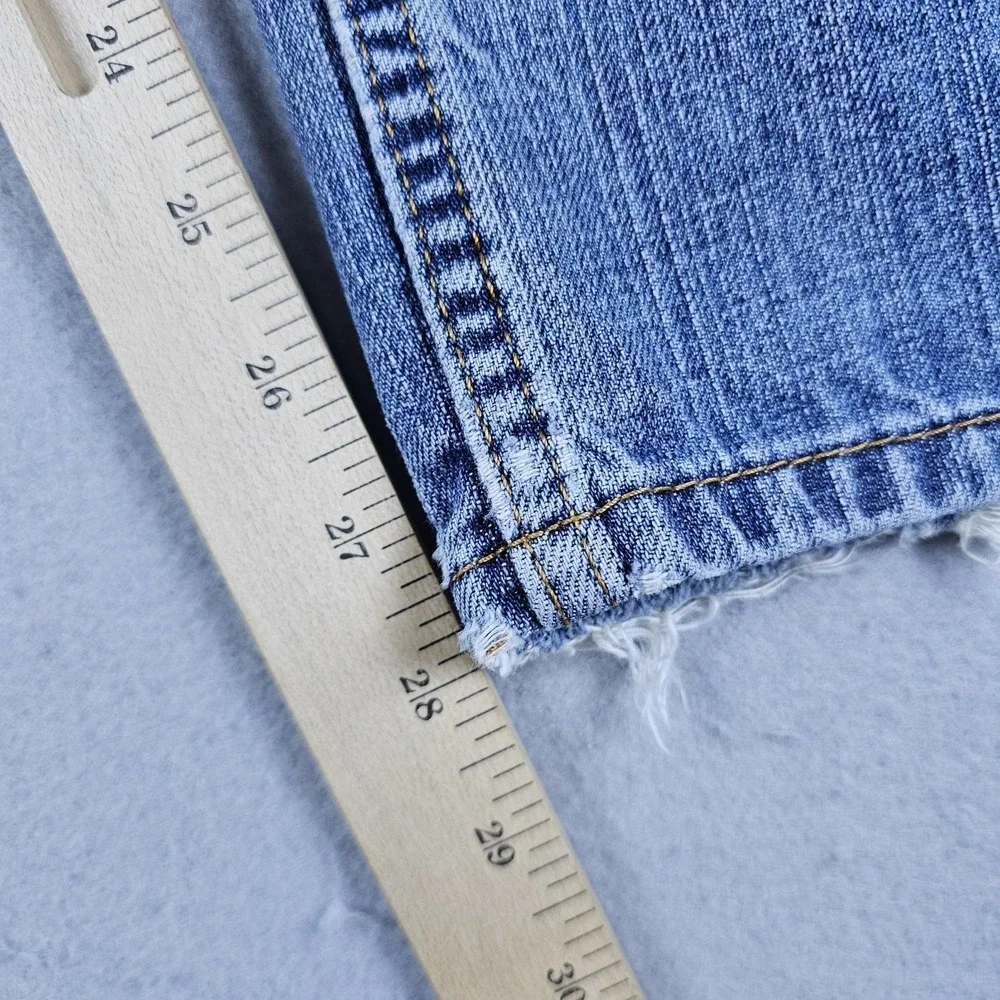 Levis 559 Jeans Mens 38x30 Blue Denim Medium Wash Relaxed Straight Distressed